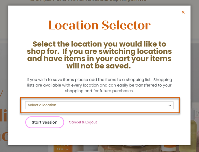 location selection