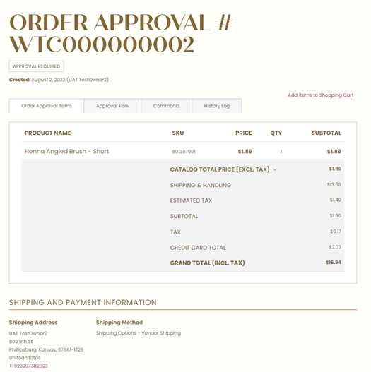 approval email